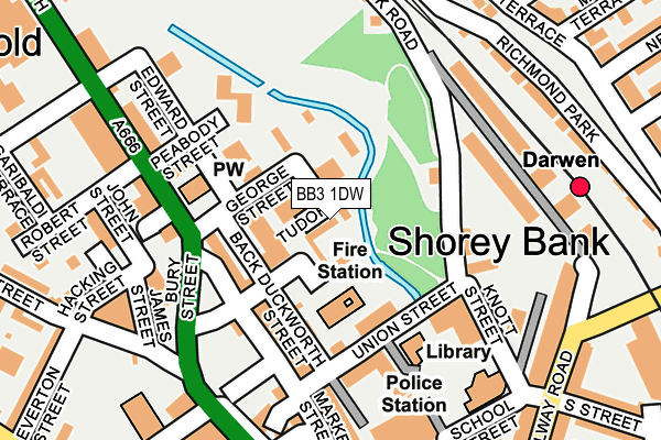 BB3 1DW map - OS OpenMap – Local (Ordnance Survey) BB3 1DW map - OS OpenMap – Local (Ordnance Survey)