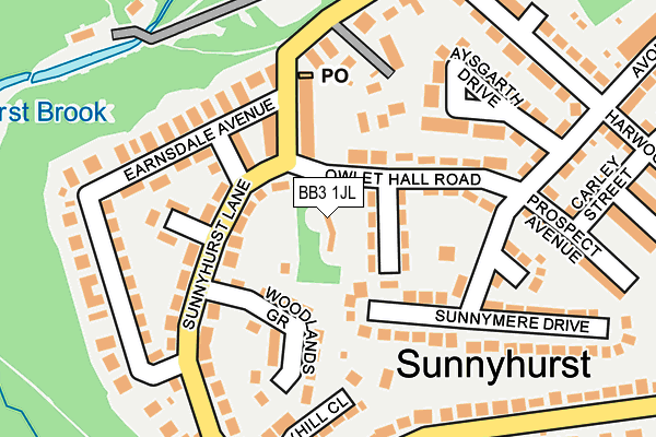 BB3 1JL map - OS OpenMap – Local (Ordnance Survey) BB3 1JL map - OS OpenMap – Local (Ordnance Survey)