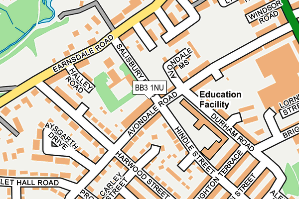BB3 1NU map - OS OpenMap – Local (Ordnance Survey) BB3 1NU map - OS OpenMap – Local (Ordnance Survey)