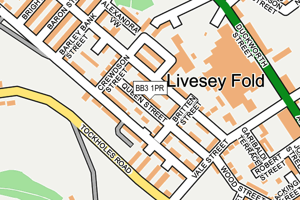 BB3 1PR map - OS OpenMap – Local (Ordnance Survey)