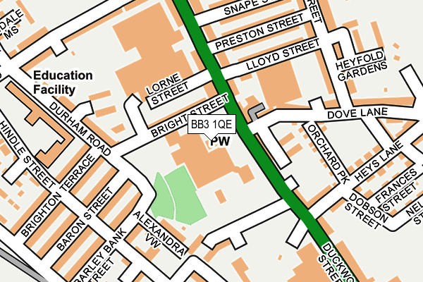 BB3 1QE map - OS OpenMap – Local (Ordnance Survey) BB3 1QE map - OS OpenMap – Local (Ordnance Survey)
