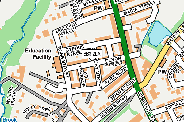 BB3 2LA map - OS OpenMap – Local (Ordnance Survey) BB3 2LA map - OS OpenMap – Local (Ordnance Survey)