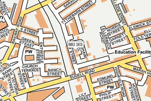 BB3 3ES map - OS OpenMap – Local (Ordnance Survey) BB3 3ES map - OS OpenMap – Local (Ordnance Survey)