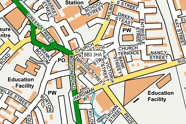BB3 3HA map - OS OpenMap – Local (Ordnance Survey) BB3 3HA map - OS OpenMap – Local (Ordnance Survey)