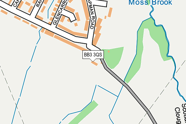BB3 3QS map - OS OpenMap – Local (Ordnance Survey) BB3 3QS map - OS OpenMap – Local (Ordnance Survey)