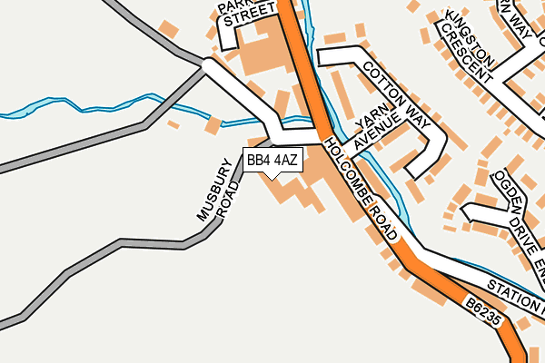 BB4 4AZ map - OS OpenMap – Local (Ordnance Survey) BB4 4AZ map - OS OpenMap – Local (Ordnance Survey)