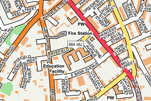 BB4 4BJ map - OS OpenMap – Local (Ordnance Survey) BB4 4BJ map - OS OpenMap – Local (Ordnance Survey)