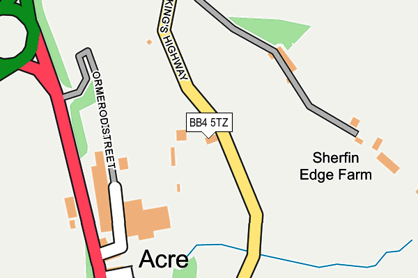 BB4 5TZ map - OS OpenMap – Local (Ordnance Survey) BB4 5TZ map - OS OpenMap – Local (Ordnance Survey)
