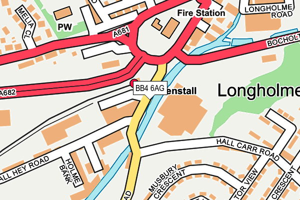BB4 6AG map - OS OpenMap – Local (Ordnance Survey) BB4 6AG map - OS OpenMap – Local (Ordnance Survey)