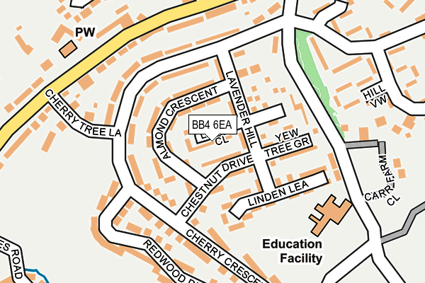 BB4 6EA map - OS OpenMap – Local (Ordnance Survey) BB4 6EA map - OS OpenMap – Local (Ordnance Survey)