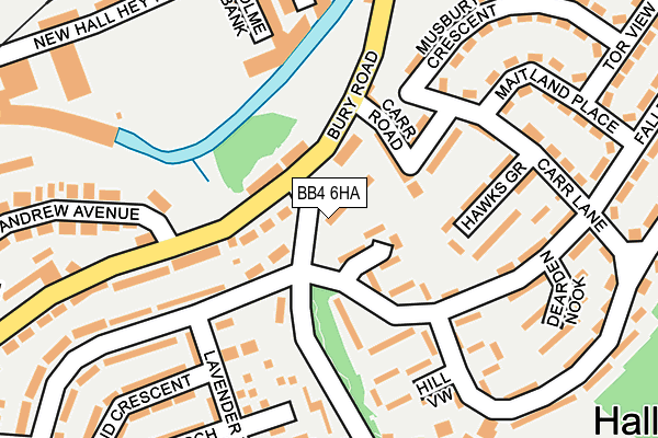 BB4 6HA map - OS OpenMap – Local (Ordnance Survey) BB4 6HA map - OS OpenMap – Local (Ordnance Survey)