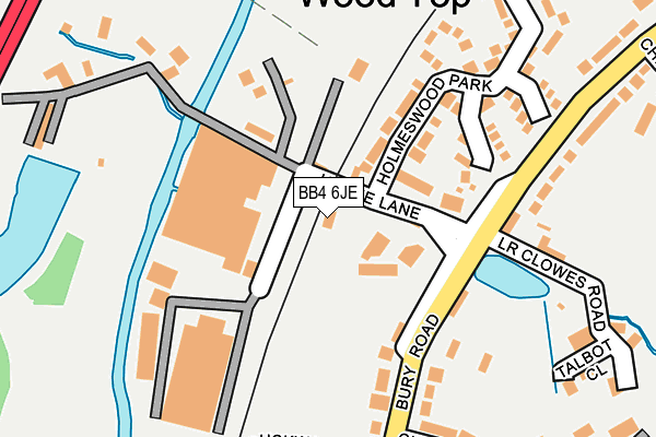 BB4 6JE map - OS OpenMap – Local (Ordnance Survey) BB4 6JE map - OS OpenMap – Local (Ordnance Survey)