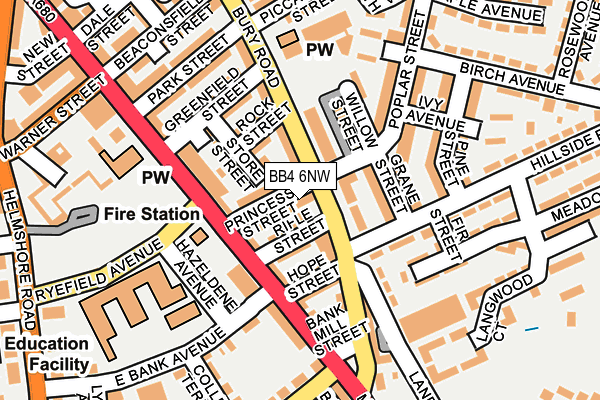 BB4 6NW map - OS OpenMap – Local (Ordnance Survey) BB4 6NW map - OS OpenMap – Local (Ordnance Survey)
