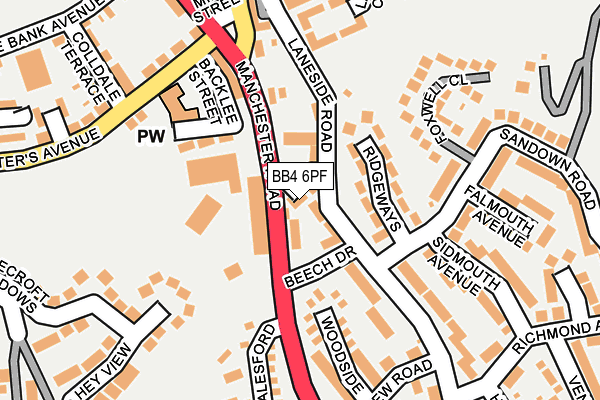 BB4 6PF map - OS OpenMap – Local (Ordnance Survey) BB4 6PF map - OS OpenMap – Local (Ordnance Survey)