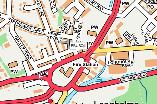 BB4 6QU map - OS OpenMap – Local (Ordnance Survey)