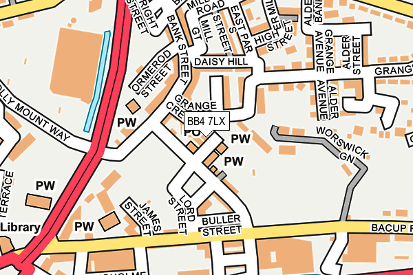 BB4 7LX map - OS OpenMap – Local (Ordnance Survey) BB4 7LX map - OS OpenMap – Local (Ordnance Survey)