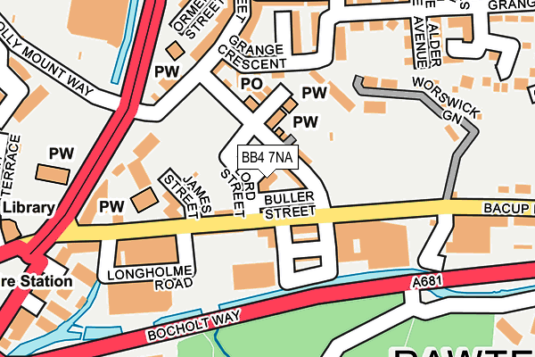 BB4 7NA map - OS OpenMap – Local (Ordnance Survey) BB4 7NA map - OS OpenMap – Local (Ordnance Survey)