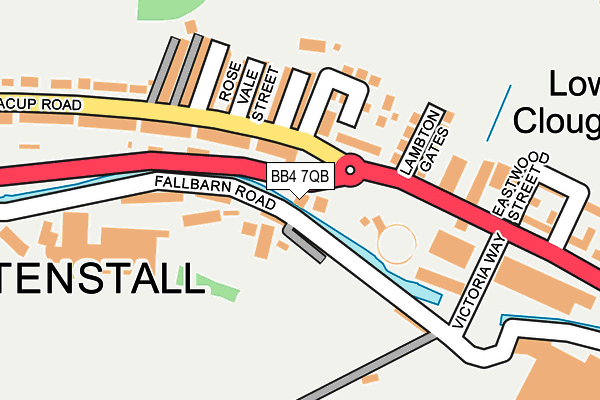 BB4 7QB map - OS OpenMap – Local (Ordnance Survey) BB4 7QB map - OS OpenMap – Local (Ordnance Survey)