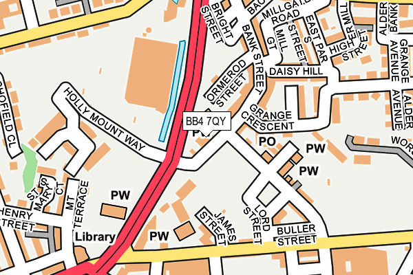 BB4 7QY map - OS OpenMap – Local (Ordnance Survey) BB4 7QY map - OS OpenMap – Local (Ordnance Survey)