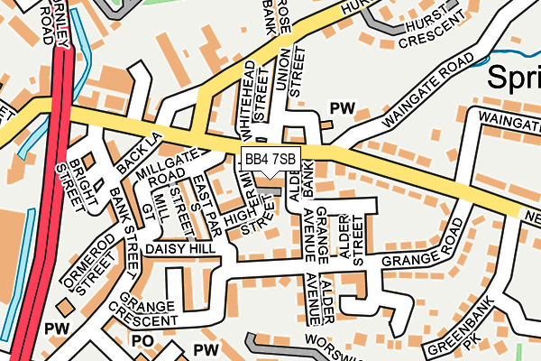 BB4 7SB map - OS OpenMap – Local (Ordnance Survey) BB4 7SB map - OS OpenMap – Local (Ordnance Survey)