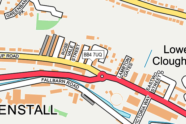 BB4 7UQ map - OS OpenMap – Local (Ordnance Survey) BB4 7UQ map - OS OpenMap – Local (Ordnance Survey)