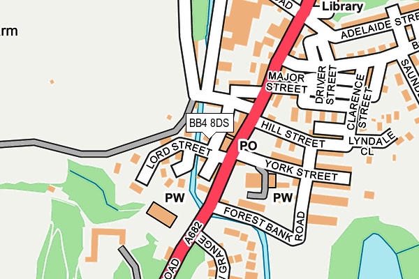BB4 8DS map - OS OpenMap – Local (Ordnance Survey)