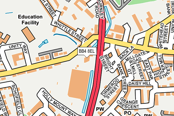 BB4 8EL map - OS OpenMap – Local (Ordnance Survey) BB4 8EL map - OS OpenMap – Local (Ordnance Survey)