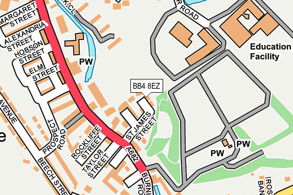 BB4 8EZ map - OS OpenMap – Local (Ordnance Survey) BB4 8EZ map - OS OpenMap – Local (Ordnance Survey)