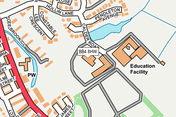 BB4 8HW map - OS OpenMap – Local (Ordnance Survey) BB4 8HW map - OS OpenMap – Local (Ordnance Survey)