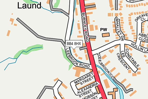 BB4 8HX map - OS OpenMap – Local (Ordnance Survey)