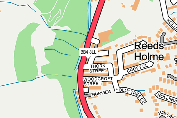 BB4 8LL map - OS OpenMap – Local (Ordnance Survey) BB4 8LL map - OS OpenMap – Local (Ordnance Survey)