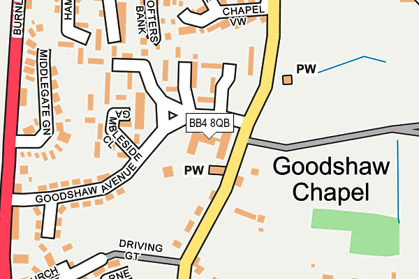 BB4 8QB map - OS OpenMap – Local (Ordnance Survey) BB4 8QB map - OS OpenMap – Local (Ordnance Survey)