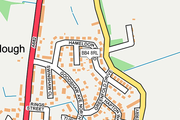 BB4 8RL map - OS OpenMap – Local (Ordnance Survey) BB4 8RL map - OS OpenMap – Local (Ordnance Survey)