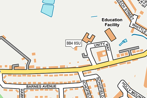 BB4 8SU map - OS OpenMap – Local (Ordnance Survey) BB4 8SU map - OS OpenMap – Local (Ordnance Survey)