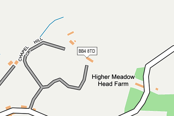 BB4 8TD map - OS OpenMap – Local (Ordnance Survey) BB4 8TD map - OS OpenMap – Local (Ordnance Survey)