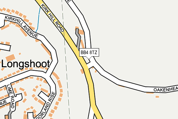 BB4 8TZ map - OS OpenMap – Local (Ordnance Survey) BB4 8TZ map - OS OpenMap – Local (Ordnance Survey)