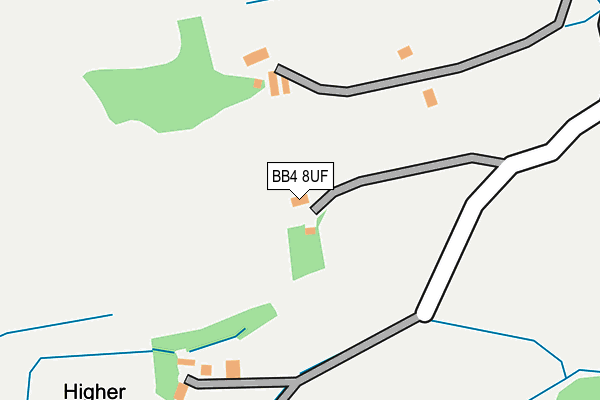 BB4 8UF map - OS OpenMap – Local (Ordnance Survey) BB4 8UF map - OS OpenMap – Local (Ordnance Survey)