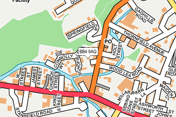 BB4 9AQ map - OS OpenMap – Local (Ordnance Survey) BB4 9AQ map - OS OpenMap – Local (Ordnance Survey)