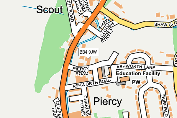 BB4 9JW map - OS OpenMap – Local (Ordnance Survey) BB4 9JW map - OS OpenMap – Local (Ordnance Survey)