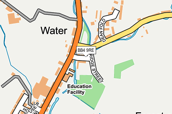BB4 9RE map - OS OpenMap – Local (Ordnance Survey)