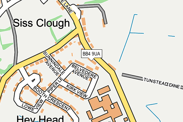 BB4 9UA map - OS OpenMap – Local (Ordnance Survey) BB4 9UA map - OS OpenMap – Local (Ordnance Survey)