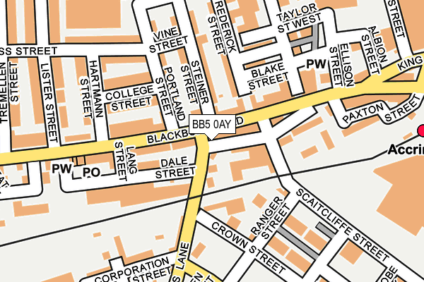 BB5 0AY map - OS OpenMap – Local (Ordnance Survey) BB5 0AY map - OS OpenMap – Local (Ordnance Survey)