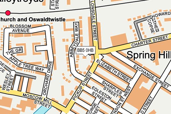 BB5 0HB map - OS OpenMap – Local (Ordnance Survey) BB5 0HB map - OS OpenMap – Local (Ordnance Survey)