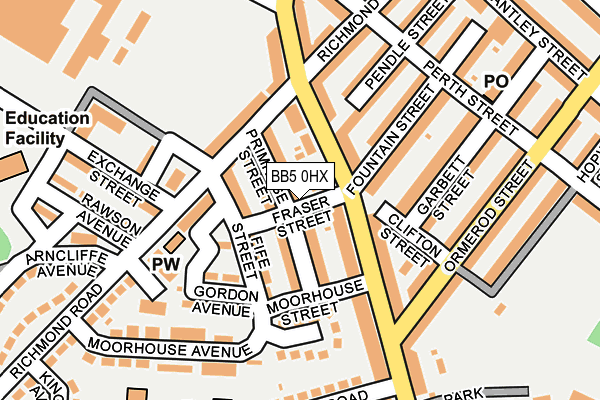 BB5 0HX map - OS OpenMap – Local (Ordnance Survey) BB5 0HX map - OS OpenMap – Local (Ordnance Survey)