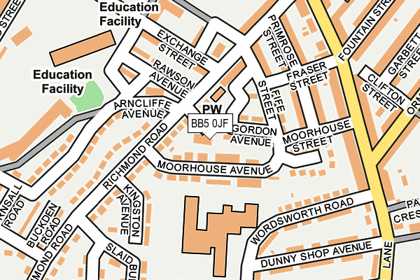 BB5 0JF map - OS OpenMap – Local (Ordnance Survey) BB5 0JF map - OS OpenMap – Local (Ordnance Survey)