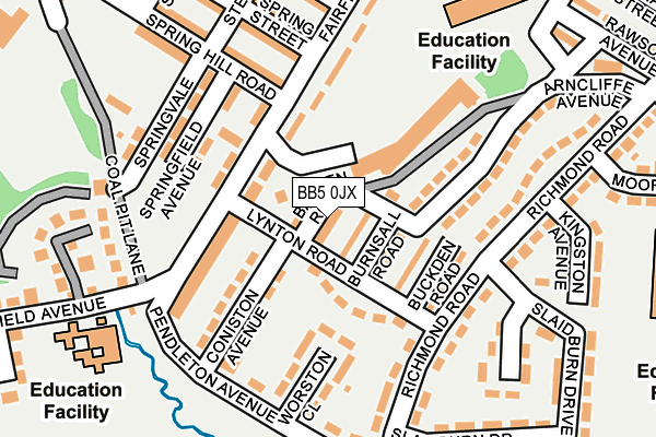 BB5 0JX map - OS OpenMap – Local (Ordnance Survey) BB5 0JX map - OS OpenMap – Local (Ordnance Survey)