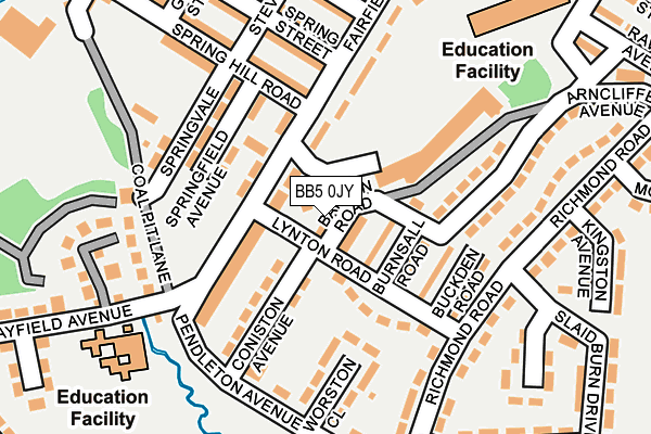 BB5 0JY map - OS OpenMap – Local (Ordnance Survey)