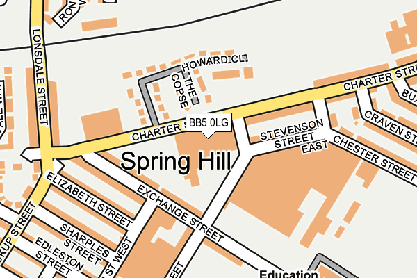 BB5 0LG map - OS OpenMap – Local (Ordnance Survey) BB5 0LG map - OS OpenMap – Local (Ordnance Survey)