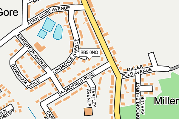 BB5 0NQ map - OS OpenMap – Local (Ordnance Survey) BB5 0NQ map - OS OpenMap – Local (Ordnance Survey)
