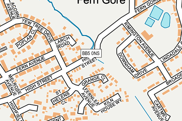 BB5 0NS map - OS OpenMap – Local (Ordnance Survey) BB5 0NS map - OS OpenMap – Local (Ordnance Survey)